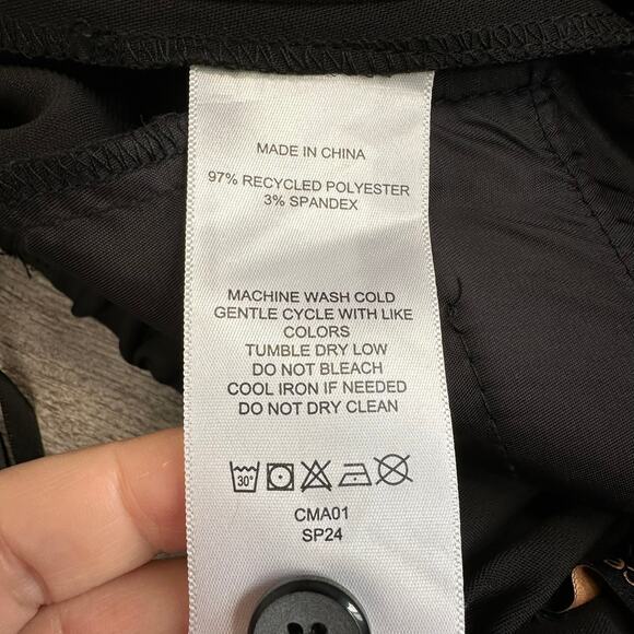 NWOT Quince Stretch Crepe Pleated Wide Leg Pants Black 14 - Picture 8 of 14